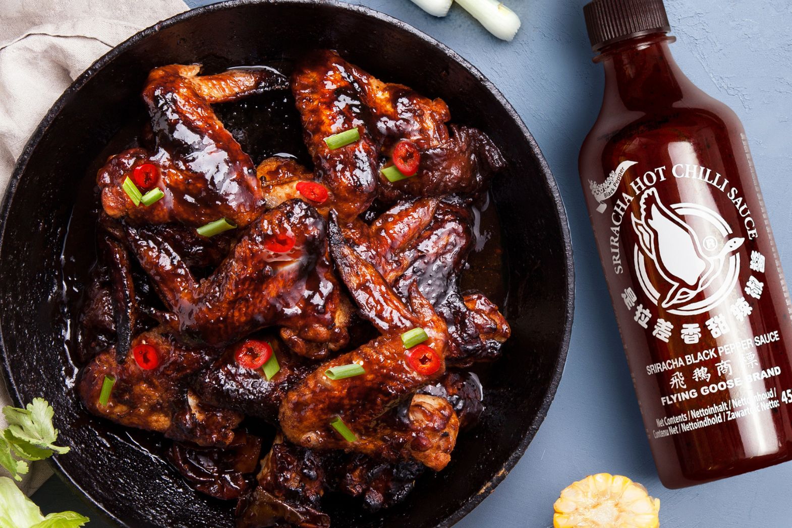 Sriracha Black Pepper Sauce Chicken WIngs