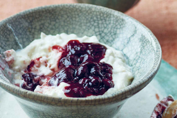 Creamed Rice Pudding With Warm Cherry Sauce Recipe