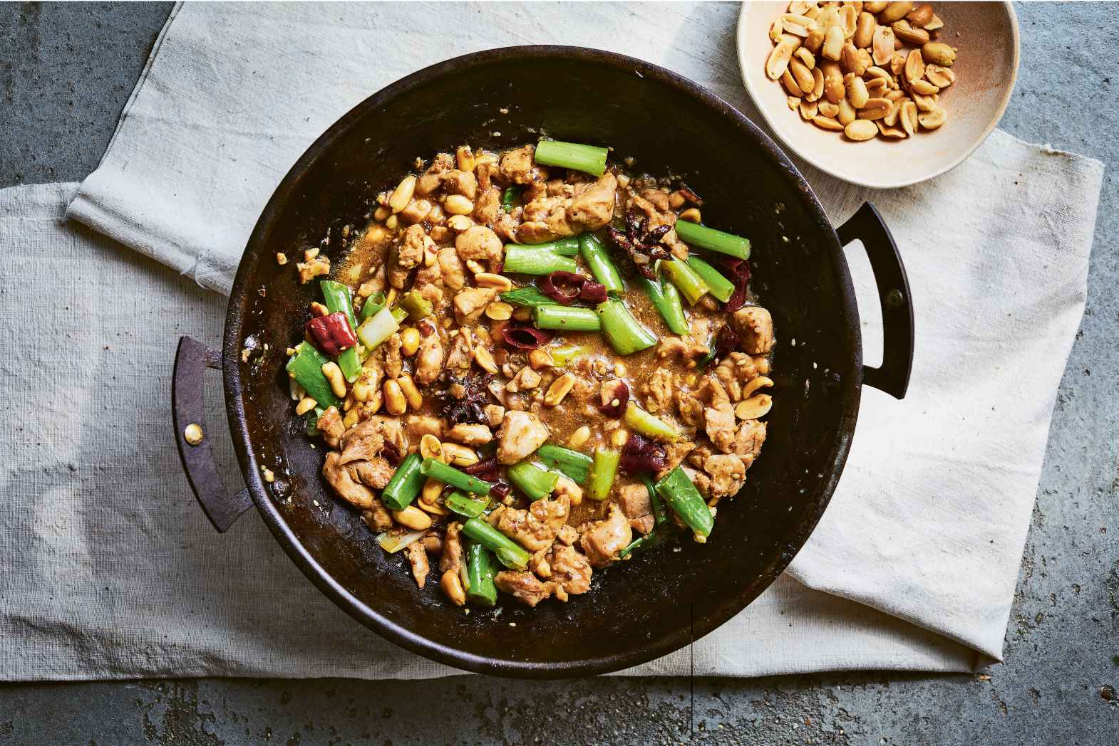 How To Make Sichuan Chicken with Peanuts and Spring Onion - Recipe by Claire Thomson