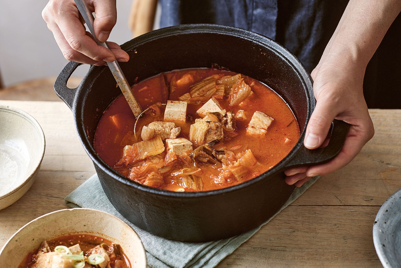 Kimchi Stew with Pork Belly - Kimchi Jjigae