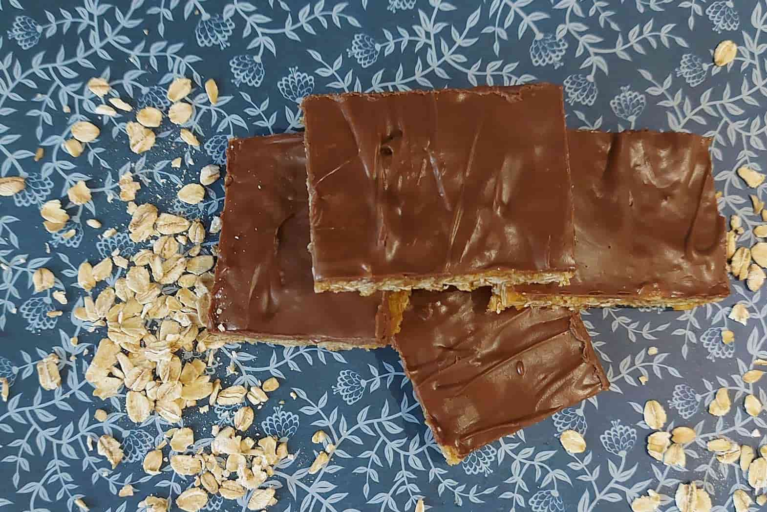 Oat Squares with Viennese Nougat
