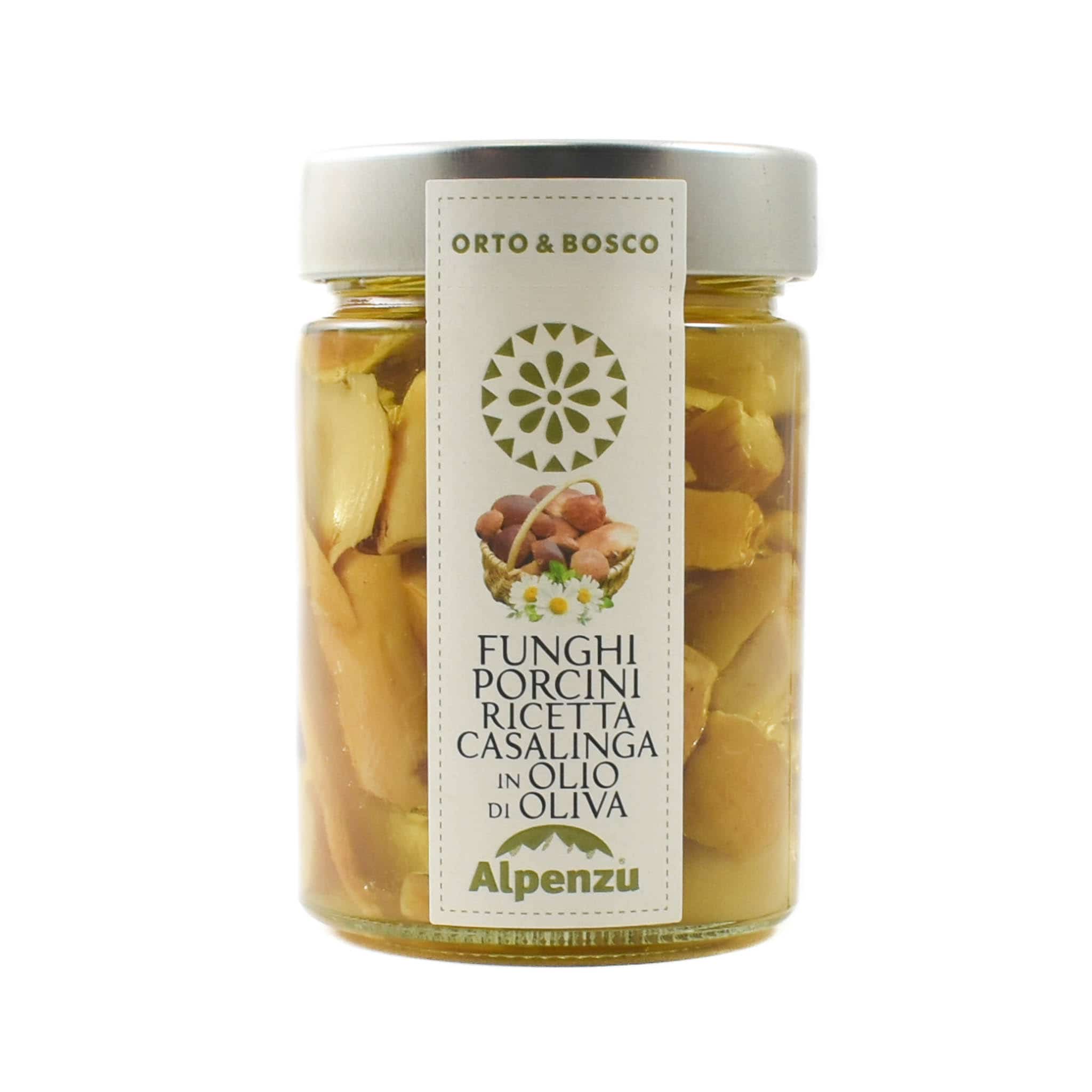 Alpenzu Porcini Mushrooms in Olive Oil, 310g Buy online UK Sous Chef UK