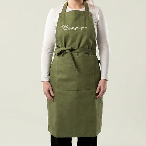 Sous Chef Head Chef Green Denim Apron
