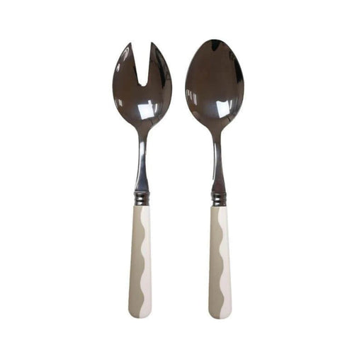 Addison Ross Cappuccino Wave Salad Serving Set