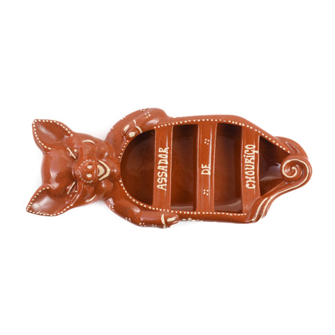 Terracotta Chorizo Pig Serving Dish, 33cm