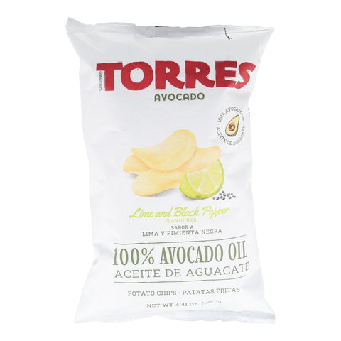 Torres Avocado Oil, Lime & Black Pepper Crisps, 125g