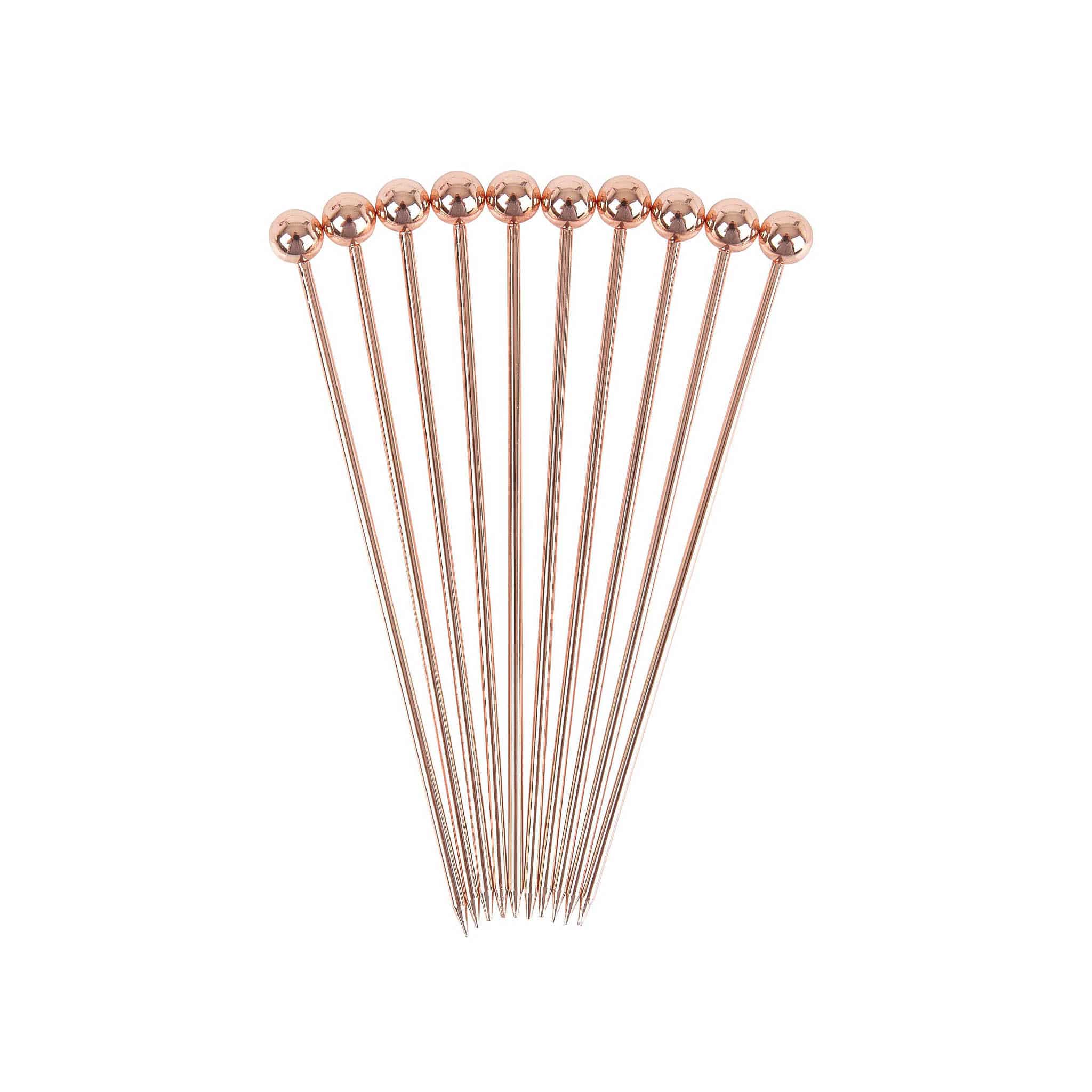 Pack of 10 Copper Plated Garnish Cocktail Picks