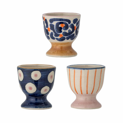 Set of 3 Eviaya Patterned Egg Cups