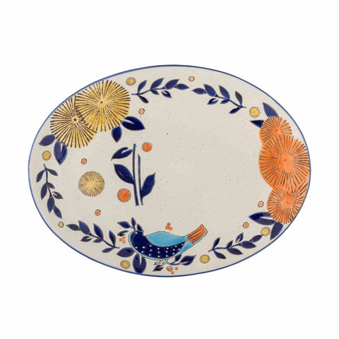 Lynna Floral Serving Plate, 34cm