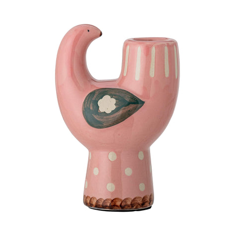 Trudy Pink Bird Candle Holder