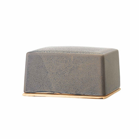 Kendra Grey Stoneware Butter Dish