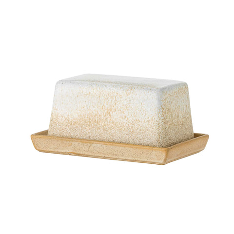 Paula Cream Stoneware Butter Dish