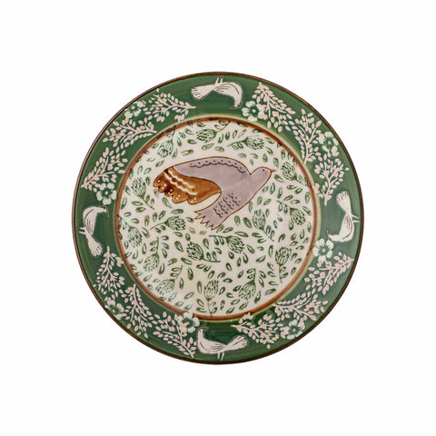 Green Hezha Plate, 16cm