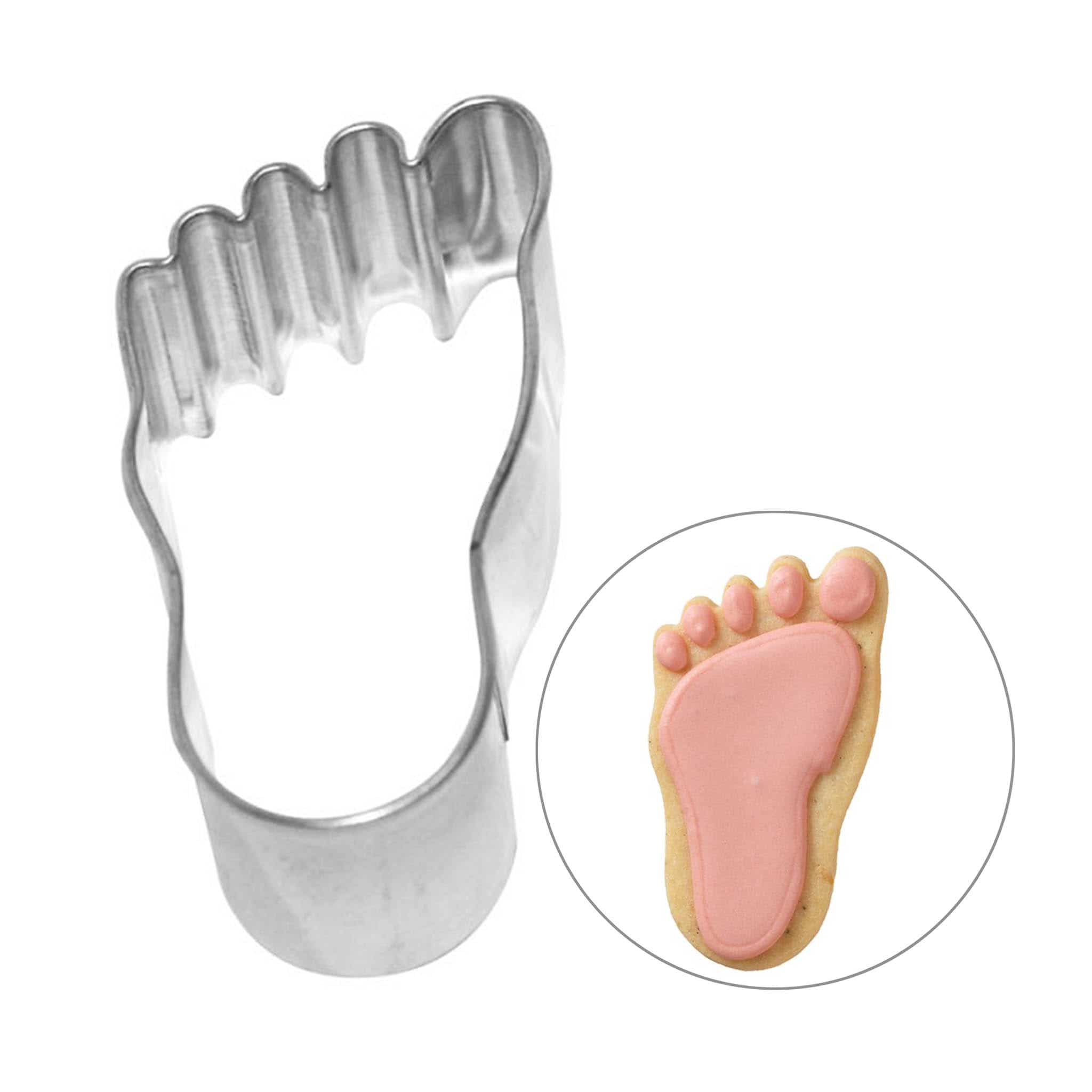 Stainless Steel Foot Cookie Cutter, 6cm