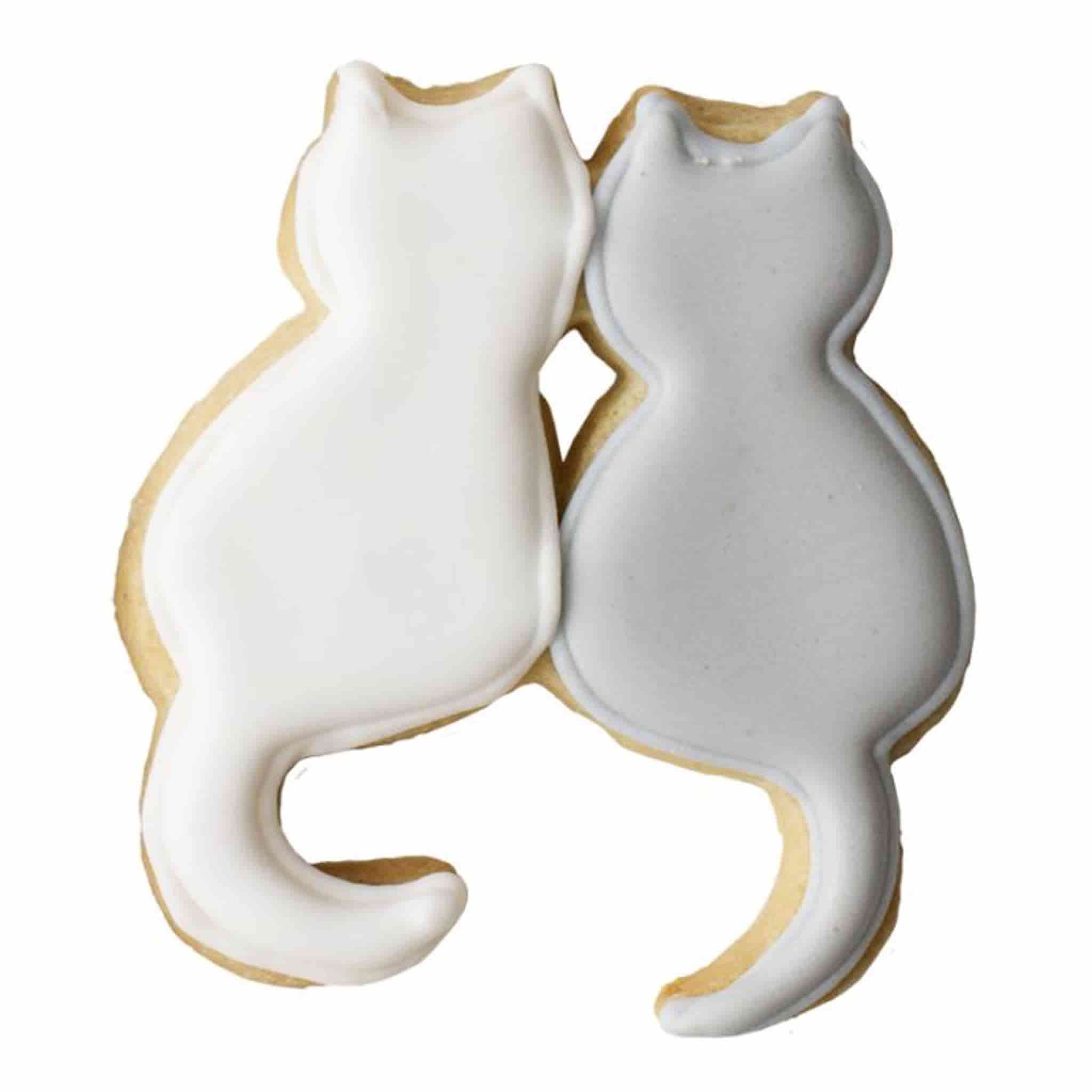 Stainless Steel Pair of Cats Cookie Cutter, 8cm