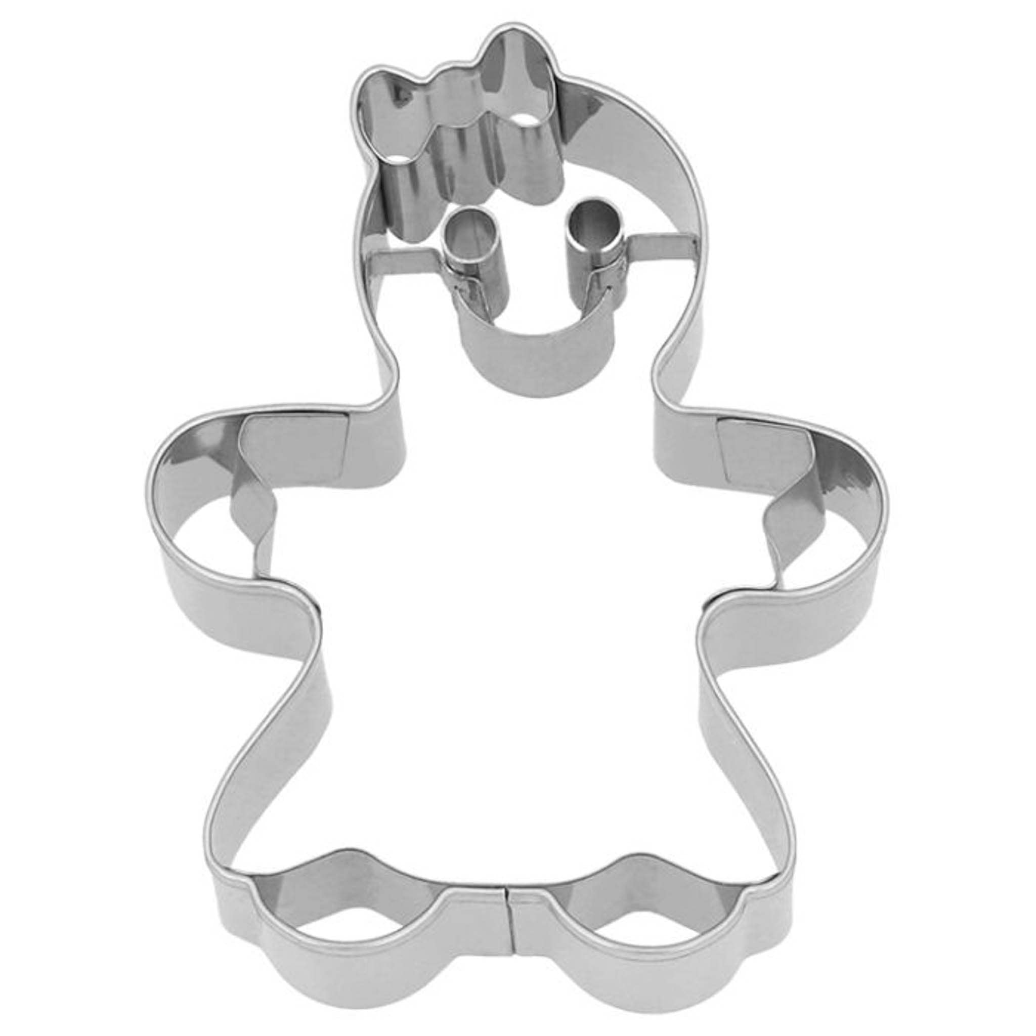 Stainless Steel Gingerbread Woman Cookie Cutter, 8cm