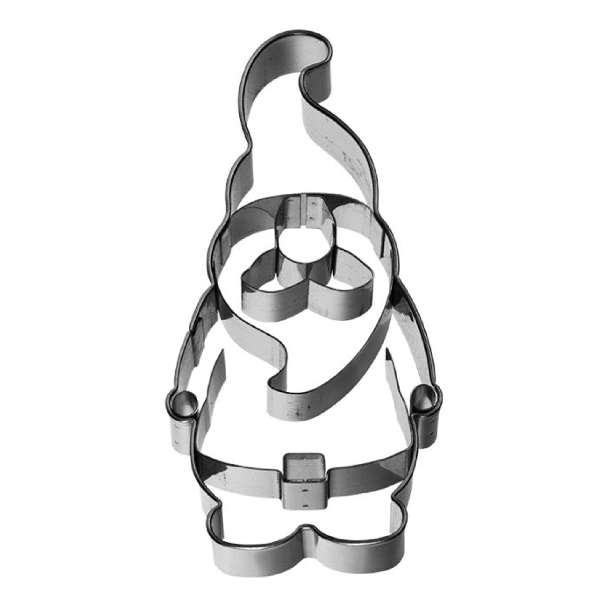 Stainless Steel Christmas Gnome Cookie Cutter, 9cm