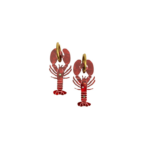 Cuteryko Lobster Stainless Steel Hoop Earrings