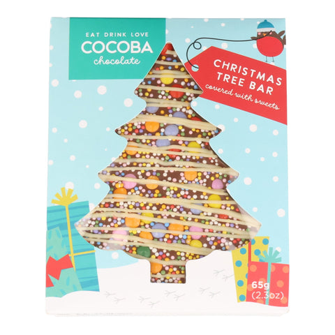 Cocoba Milk Chocolate Sprinkle Christmas Tree, 65g