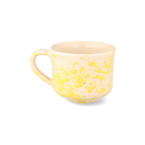 Puglia Bright Yellow Splatter Mug, 250ml