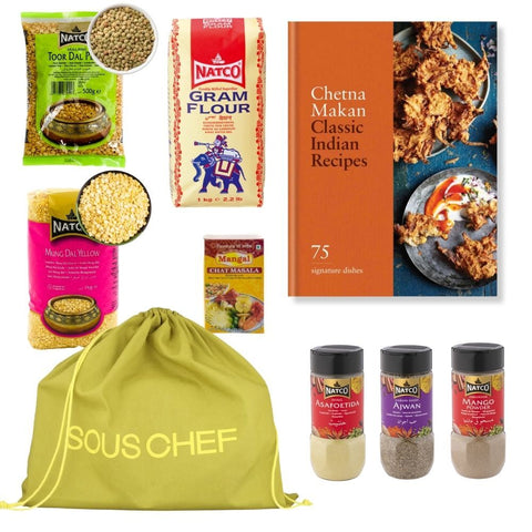 Classic Indian Recipes Cookbook and Ingredients Set