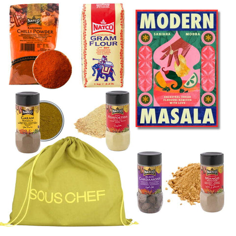 Modern Masala Recipes Cookbook and Ingredients Set