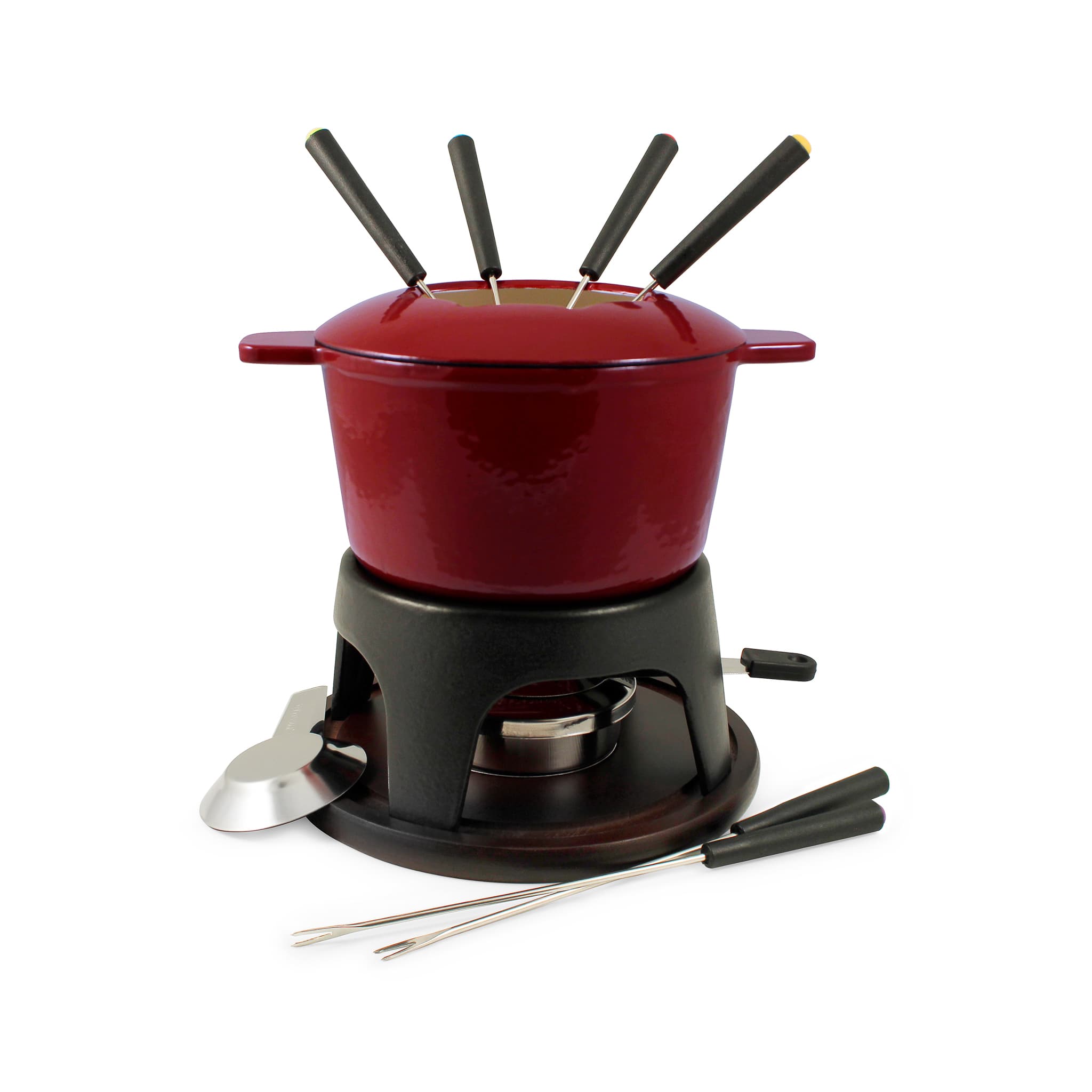 Swissmar Fondue-Set Für 6 Personen – Gusseisen, Schwarz Matt, Inkl. Topf, Gabeln, Brenner & Rechaud