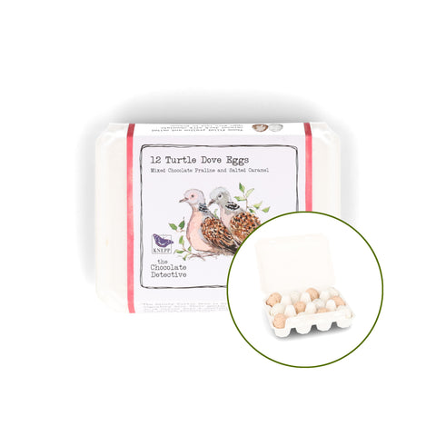 The Chocolate Detective x Knepp 12 Turtle Dove Chocolate Eggs, 150g