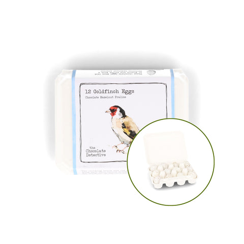 The Chocolate Detective 12 Goldfinch Chocolate Eggs, 150g