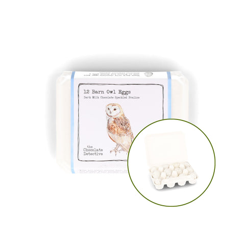 The Chocolate Detective 12 Barn Owl Chocolate Eggs, 150g