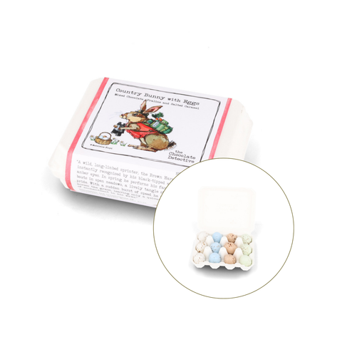 The Chocolate Detective 12 Country Bunny Easter Eggs, 150g