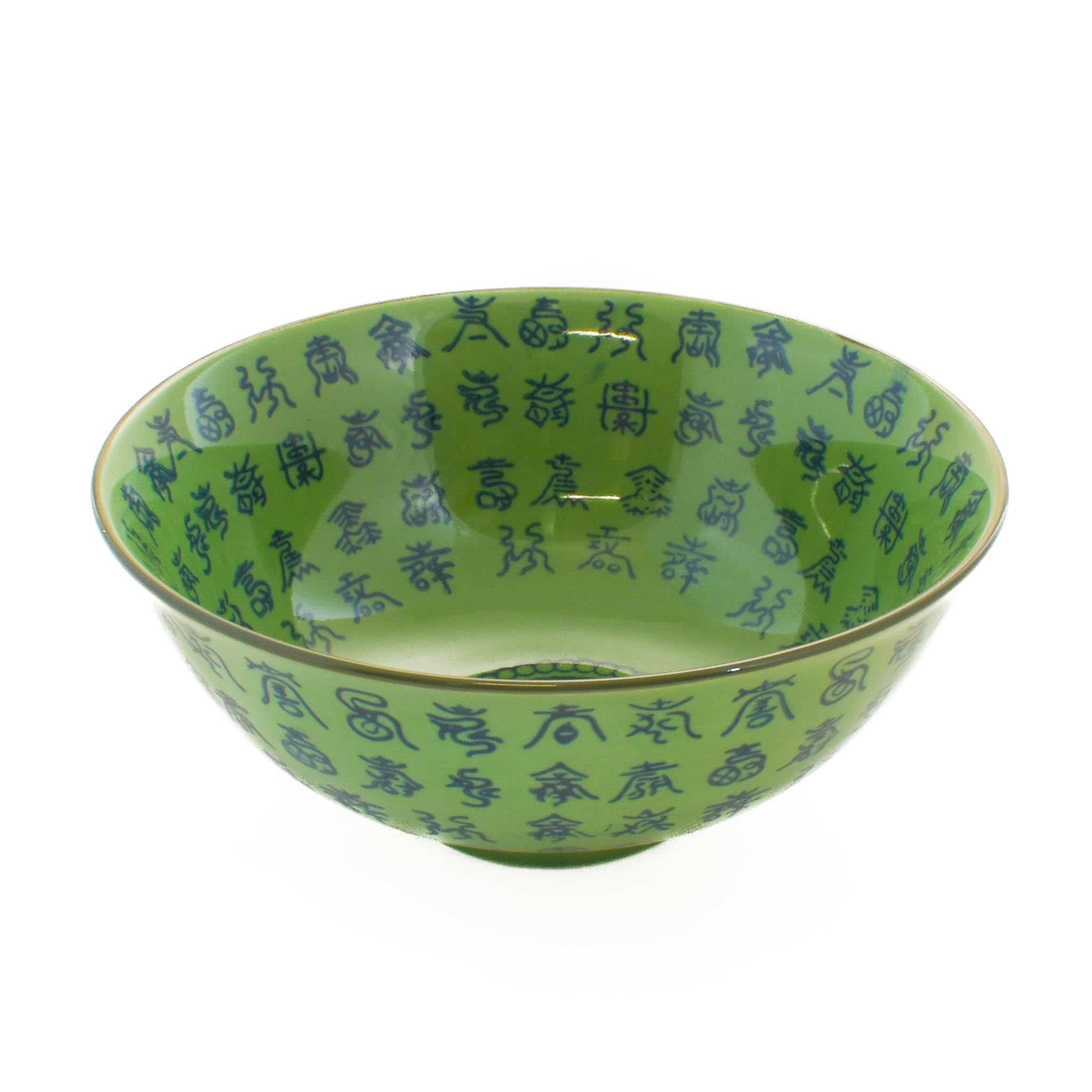Green Chinese Ceramic Noodle Bowl