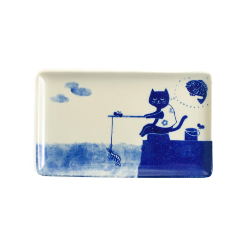 Fishing Cat Sushi Plate, 23.5cm