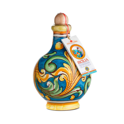 Frantoi Cutrera PGI Sicilian Extra Virgin Olive Oil in Hand Made Ceramic Bottle, 500ml