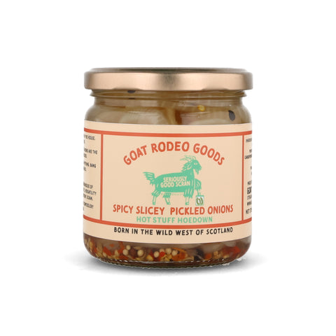 Goat Rodeo Goods Spicy Slicey Pickled Onions, 375g