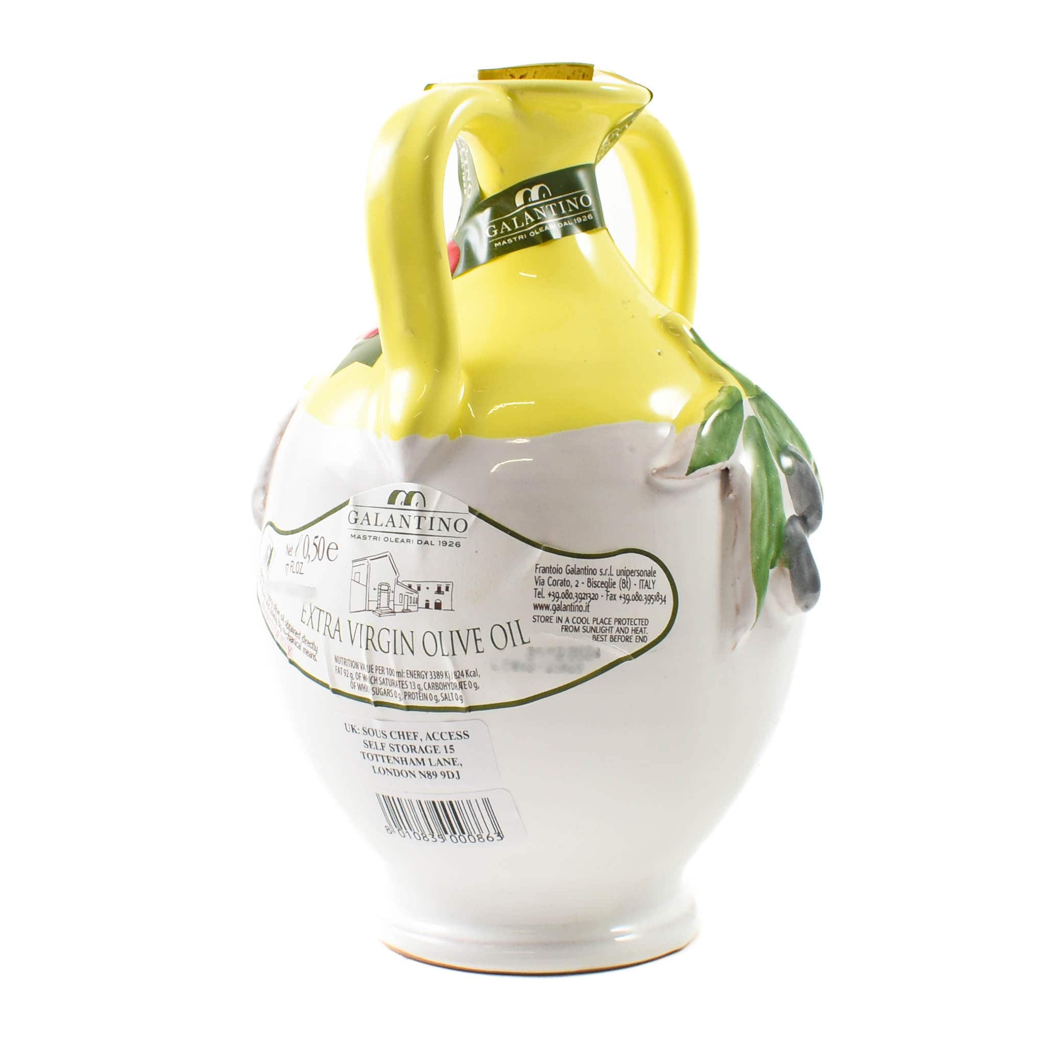 Puglian Extra Virgin Olive Oil in Yellow Terracotta Bottle, 500ml