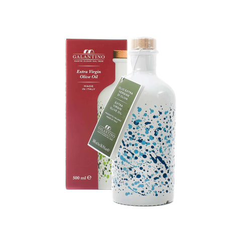 Puglian Extra Virgin Olive Oil in Arte Blue Glass Bottle, 500ml