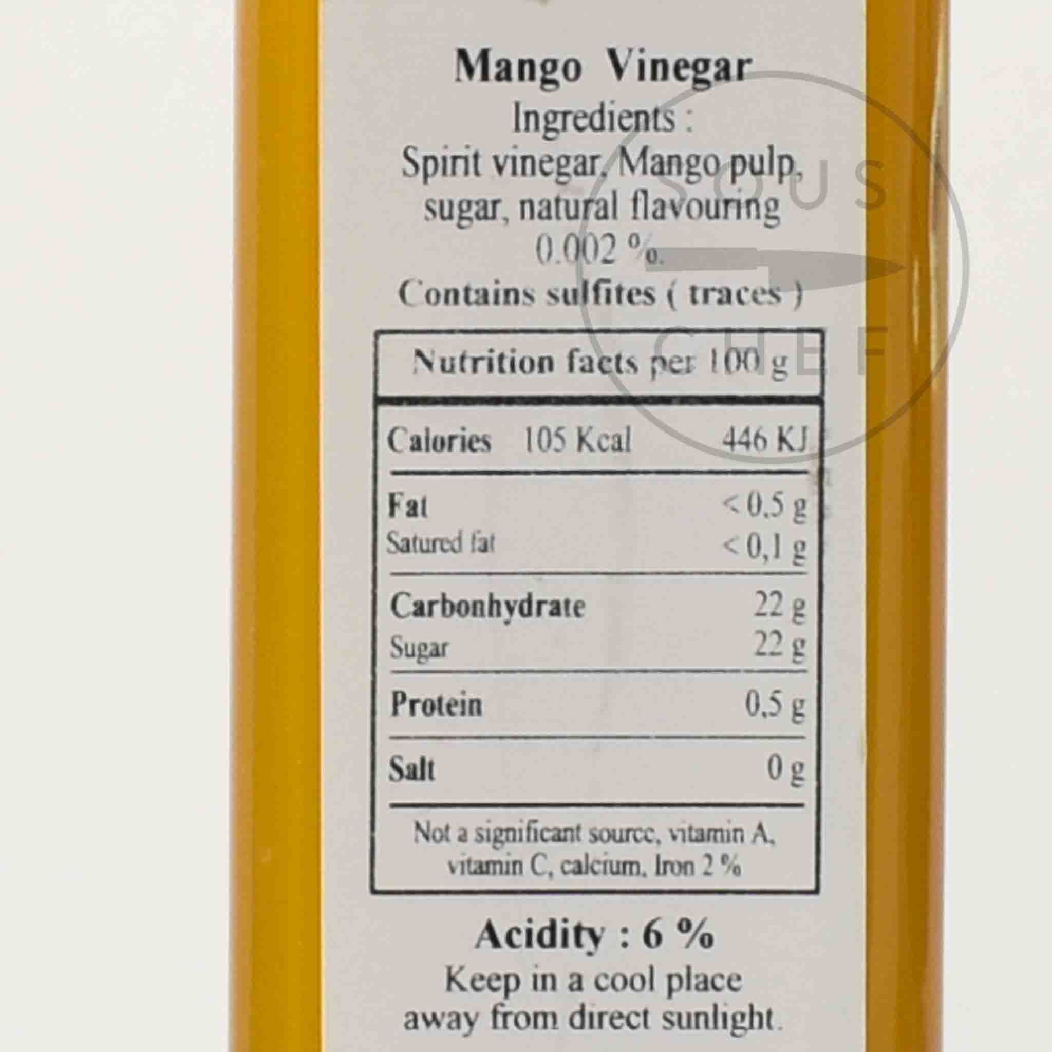 Huilerie Beaujolaise Mango Vinegar, 250ml