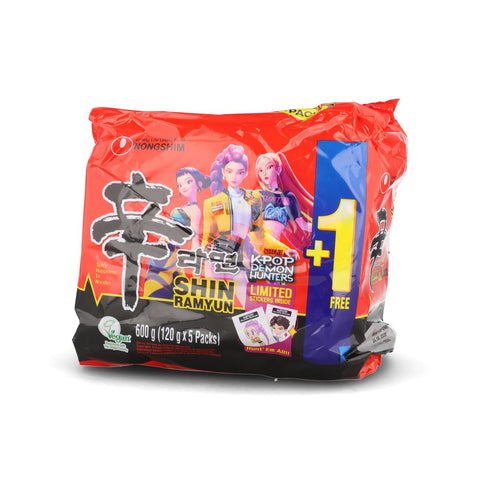 Nongshim Shin Ramen Noodles, 5 x 120g