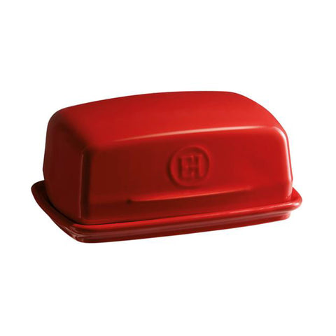Emile Henry Red Butter Dish, 17x11cm