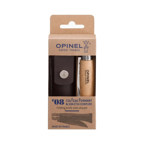 Opinel Folding Knife Gift Set with Faux Leather Sheath
