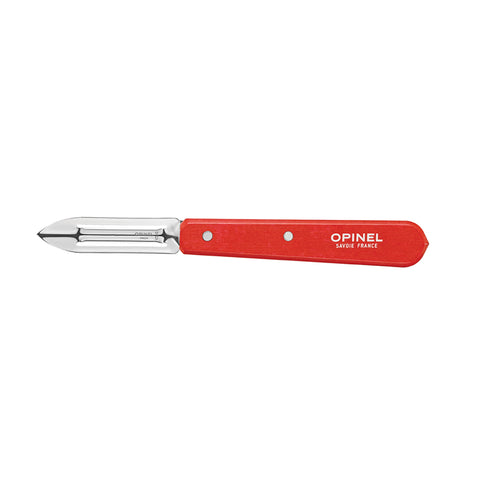 Opinel No 115 Red Beechwood Handle Peeler, 6cm