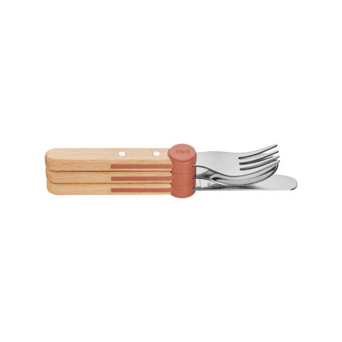 Opinel Le Petit Gourmet Green 3 Piece Children's Cutlery Set
