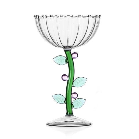 Ichendorf Milano Pink Flower Optical Coupe Glass, 240ml