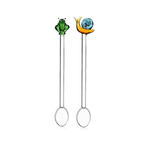 Ichendorf Milano Snail and Frog Set of 2 Stirring Spoons, 15cm