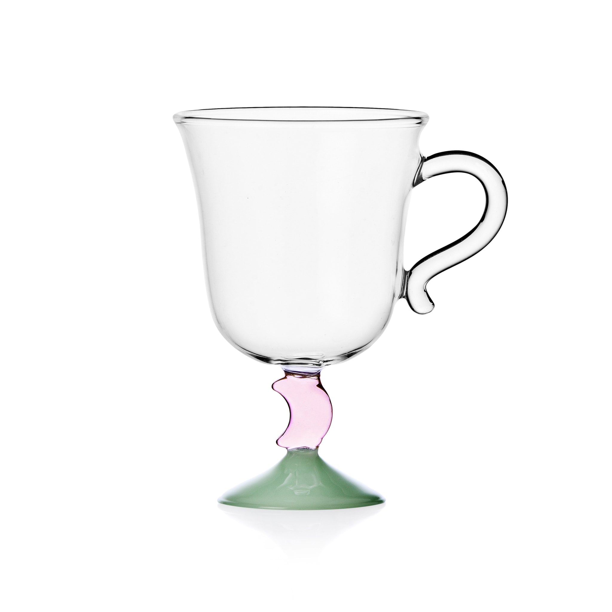 Ichendorf Milano Tasse à café avec soucoupe, champignon rose - Points rouges, 10 cl, collection Alice, verre borosilicaté, fait à la main Ichendorf Milano Tasse à café avec soucoupe, champignon rose - Points rouges, 10 cl, collection Alice, verre borosilicaté, fait à la main