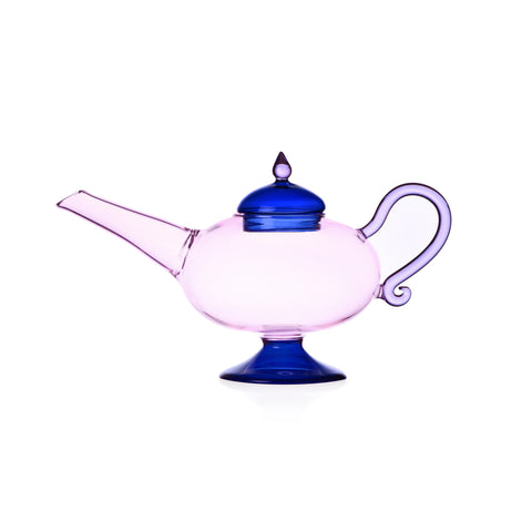 Ichendorf Milano Pink Teapot with Blue Lid, 18cm