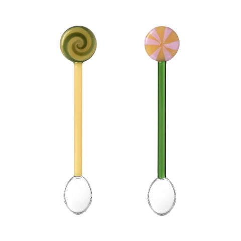 Ichendorf Milano Limited Edition Set of 2 Stirring Lollipop Spoons, 13cm