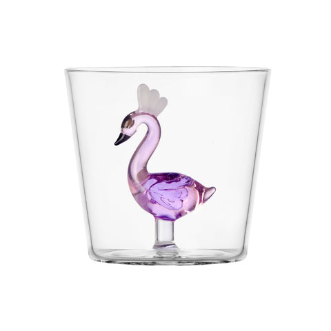 Ichendorf Milano Glass Pink Flamingo Tumbler, 300ml