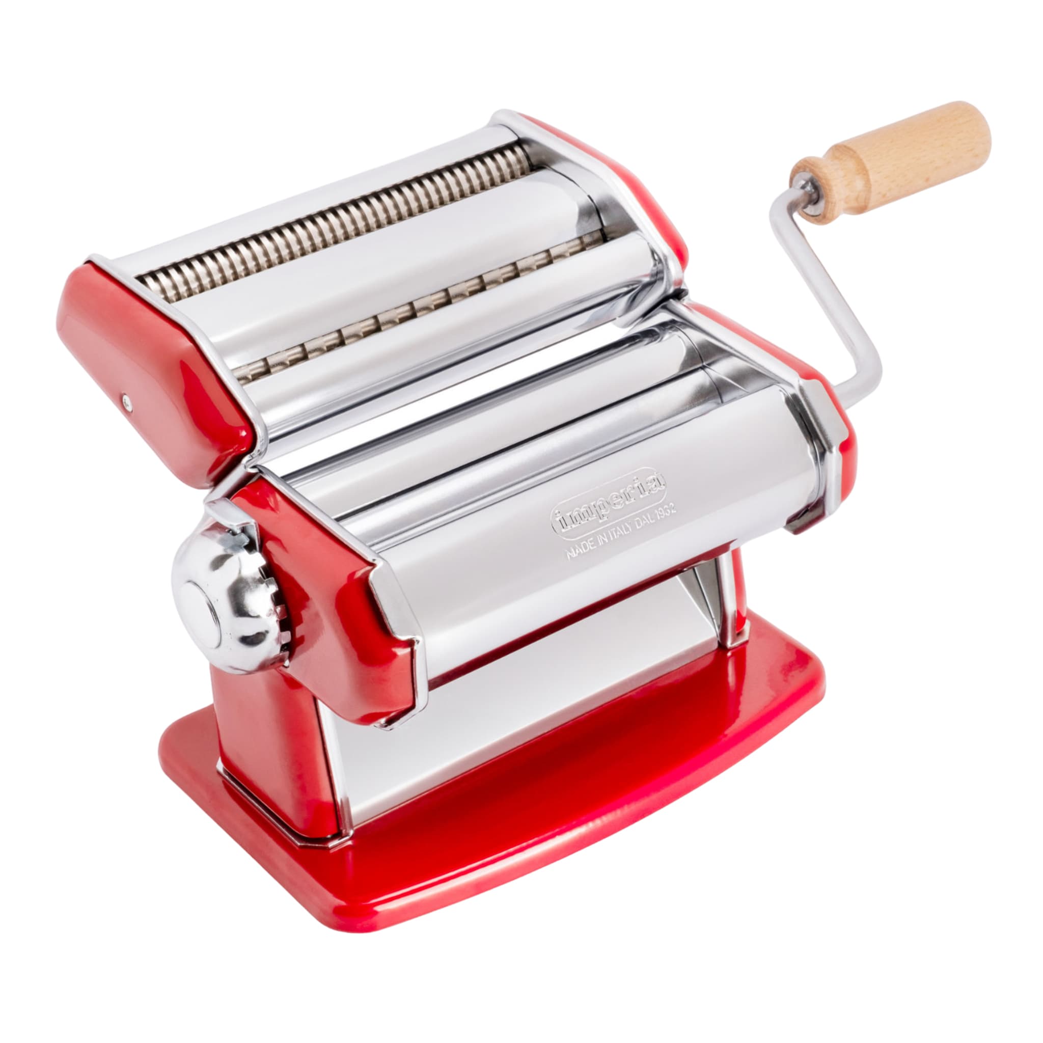 Imperia Red Pasta Maker with Dust Bag & Hopper | Buy online UK